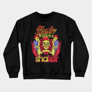 Skull with two girls Crewneck Sweatshirt